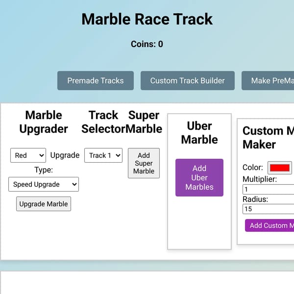 Marble Race Track