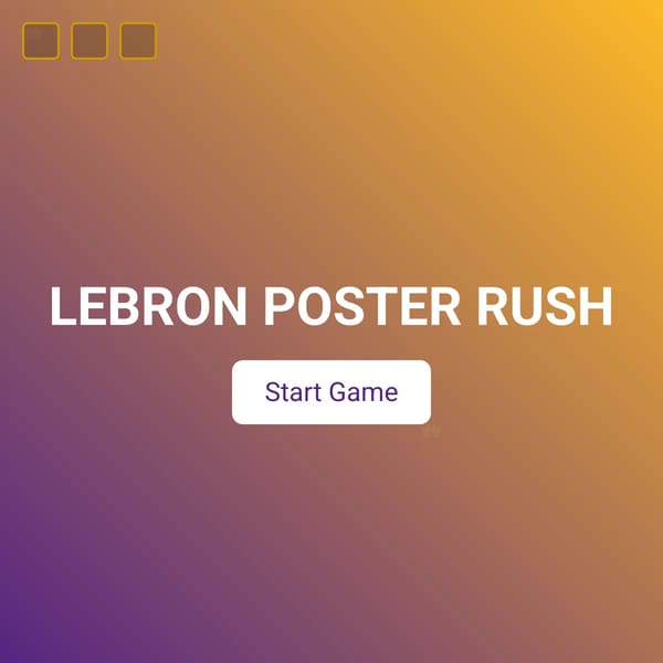 LeBron Poster Rush