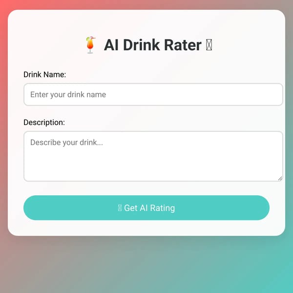 AI Drink Rater