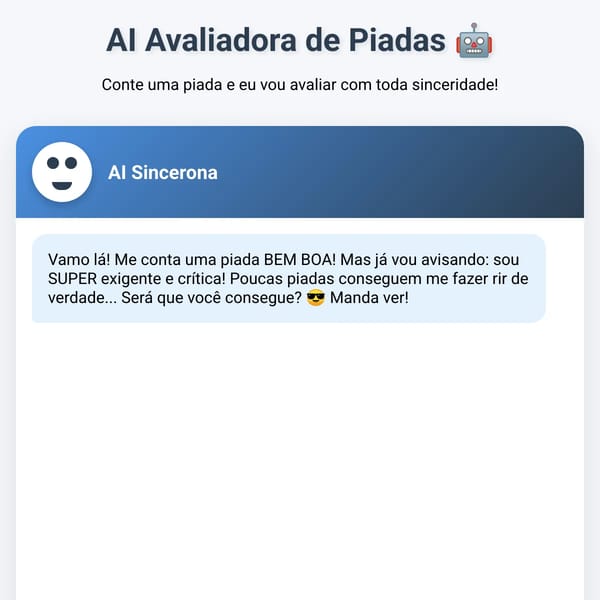 Avaliador de Piadas - AI Sincerona