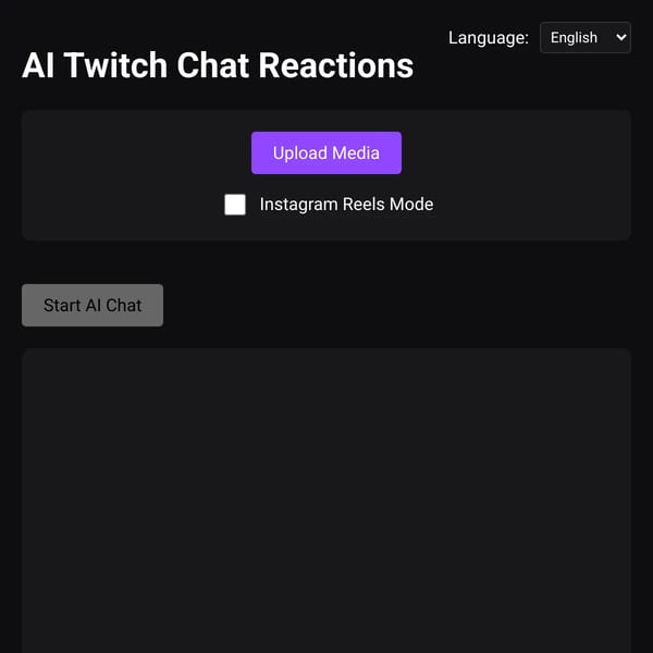 AI Twitch Chat Reactions