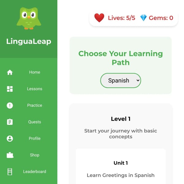 LinguaLeap - Language Learning App