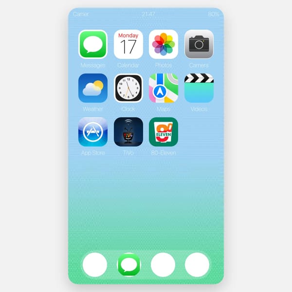 iPhone 5c Home Screen