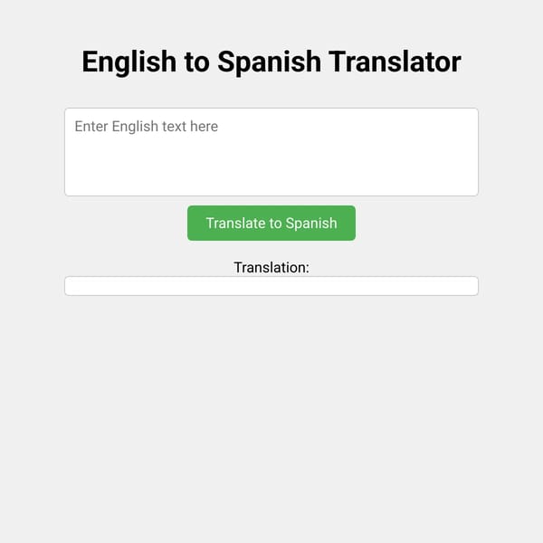 English to Spanish Translator