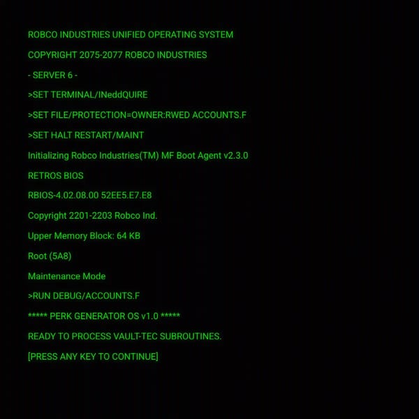 Fallout: New Vegas Perk Generator