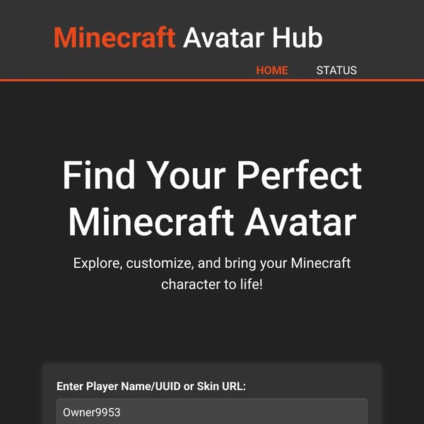 Minecraft Avatar Hub