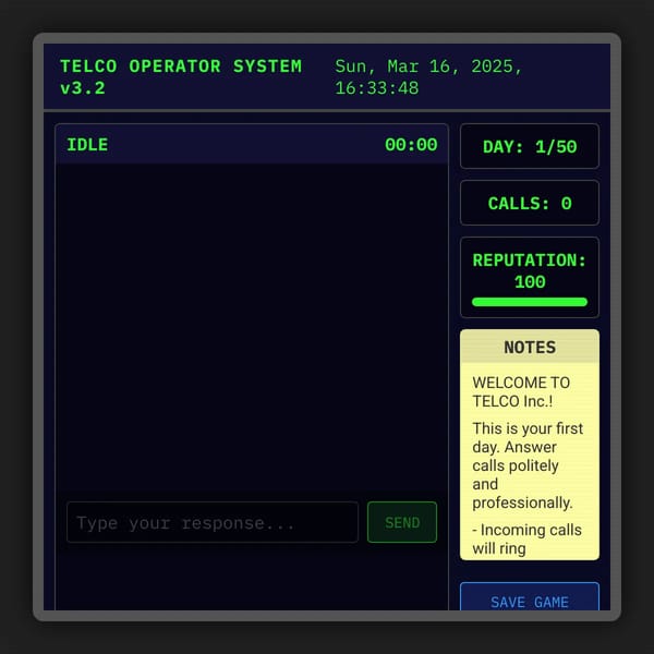 90s Switchboard Operator Simulator
