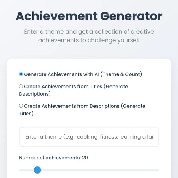Achievement Generator