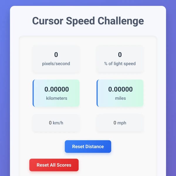 Cursor Speed Challenge