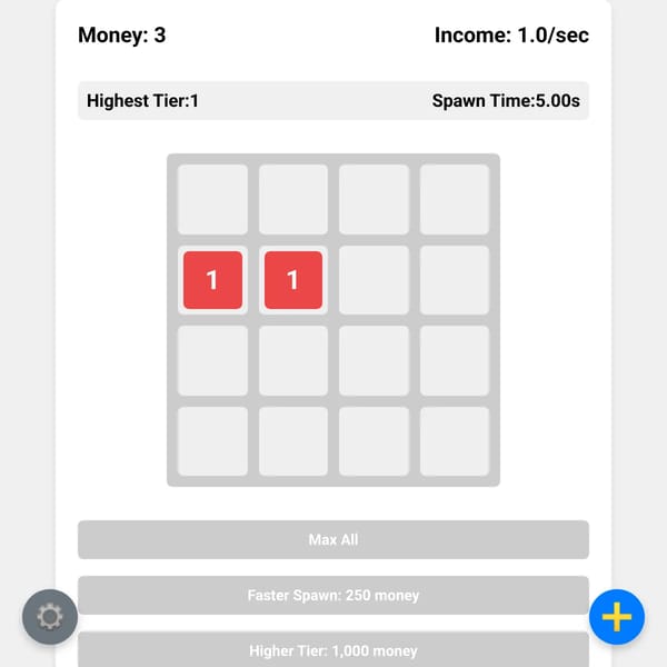 Merge Tiers Game