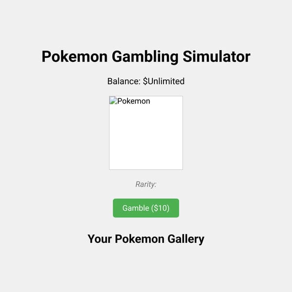 Pokemon Gambling Simulator