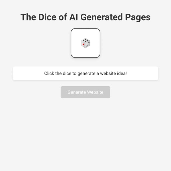 The Dice of AI Generated Pages