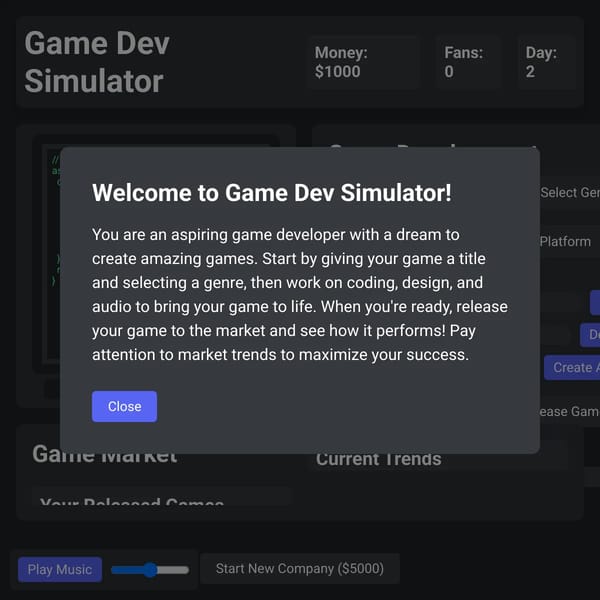 Game Dev Simulator