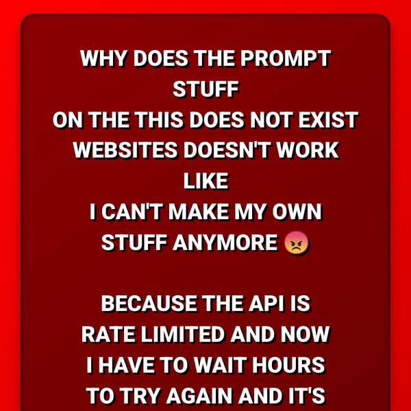 The prompts on the this does not exist not work