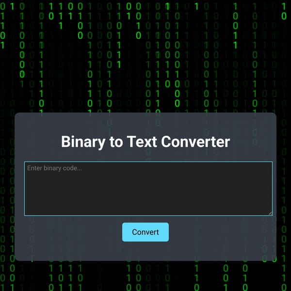 Binary To Text Converter