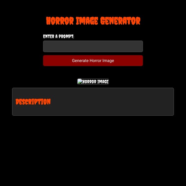 Horror Image Generator