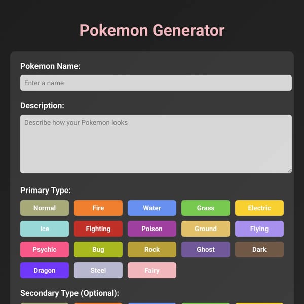 Pokemon Generator