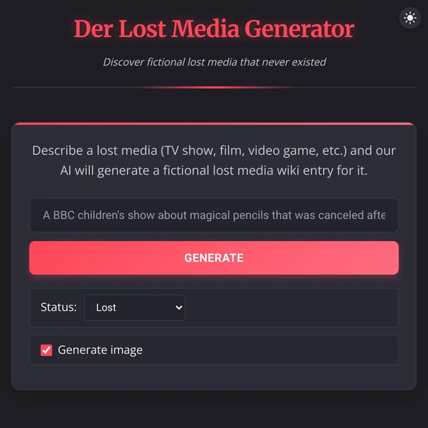 Der Lost Media Generator