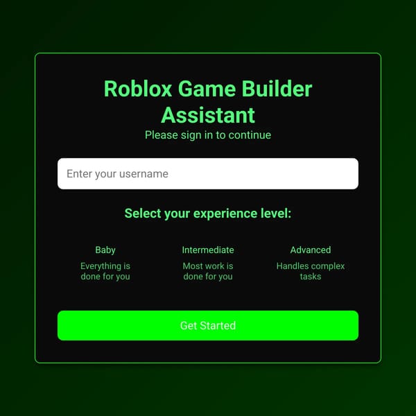 Roblox Game Builder Assistant