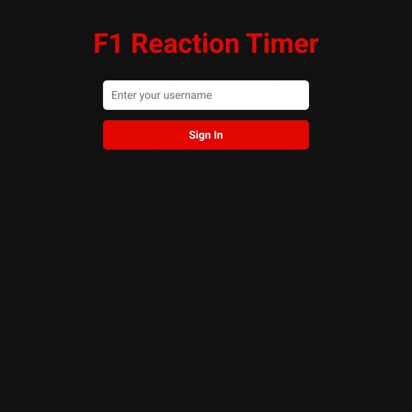 F1 Reaction Timer