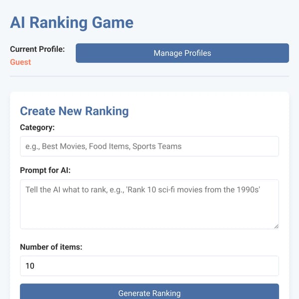 Ai ranks stuff in categories