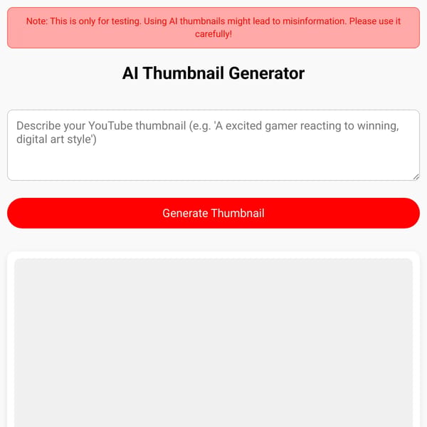 AI YouTube Thumbnail Generator