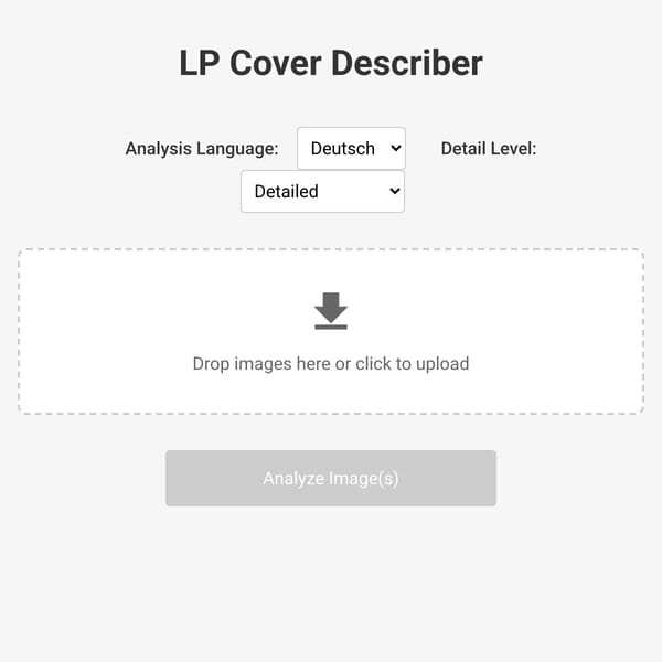 LP cover analyzer