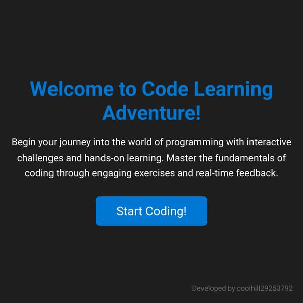 Code Learning Game