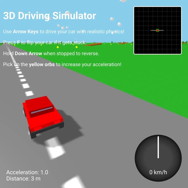 3D Driving Simulator with Realistic Physics