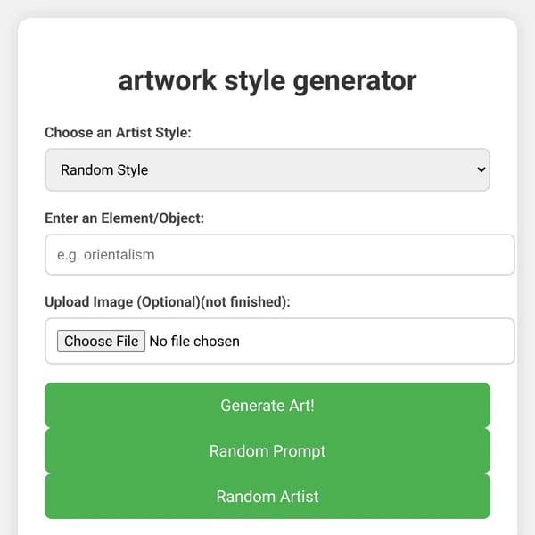 artwork style generator