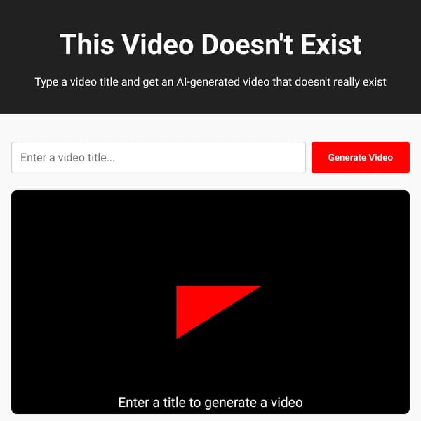 This Video Doesn't Exist