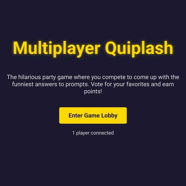 Multiplayer Quiplash (work in progress)