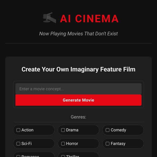 AI Cinema - Now Playing Movies That Don't Exist