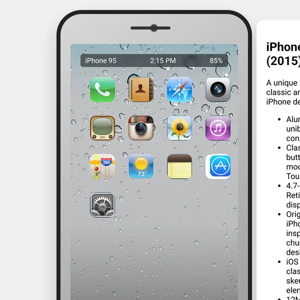 iPhone 95 (2015) - A Unique Fusion of Classic and Modern Design