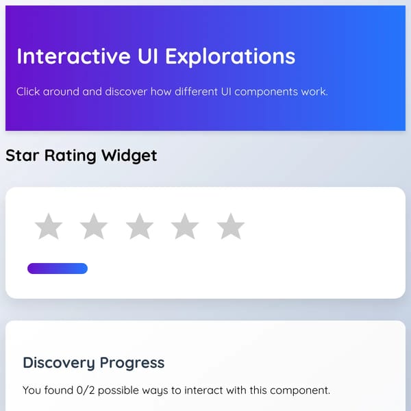 Interactive UI Explorations