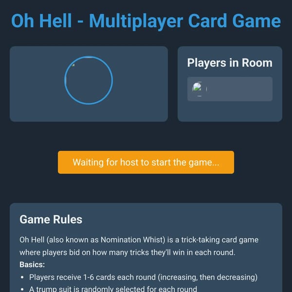 Oh Hell - Multiplayer Card Game