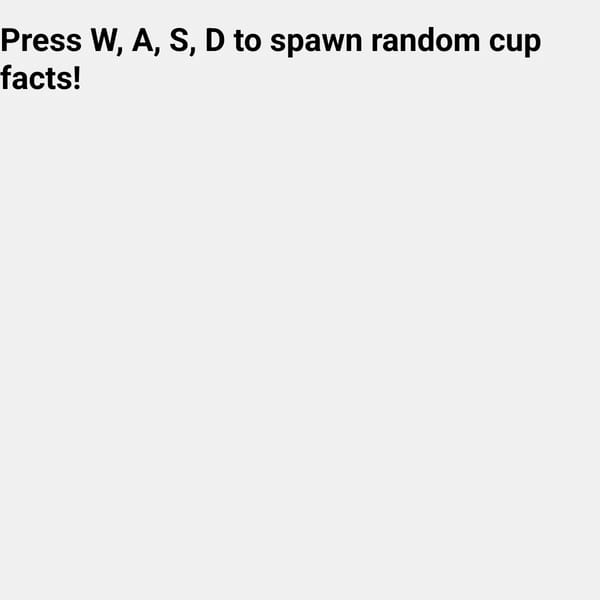 Random Cup Facts