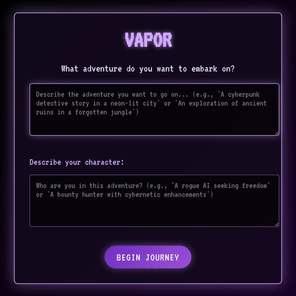 VAPOR - AI Adventure System but I add what you comment