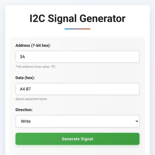 I2C Signal Generator