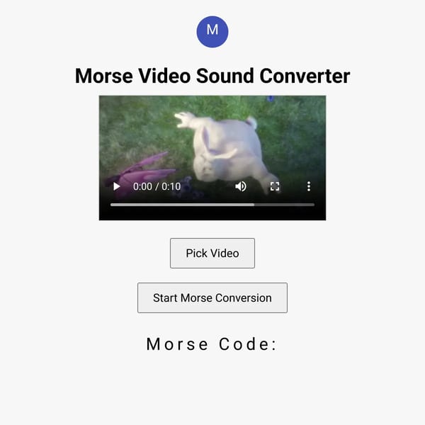 Morse Video Sound Converter