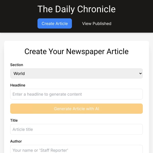 AI News Article Generator