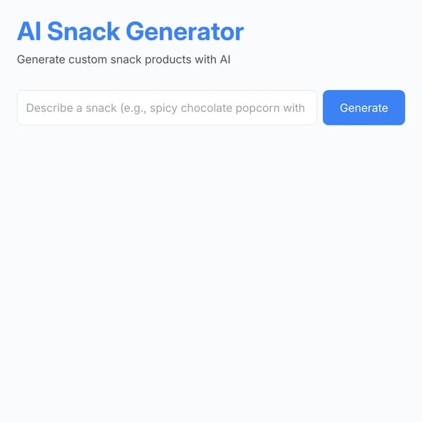 AI Snack Generator
