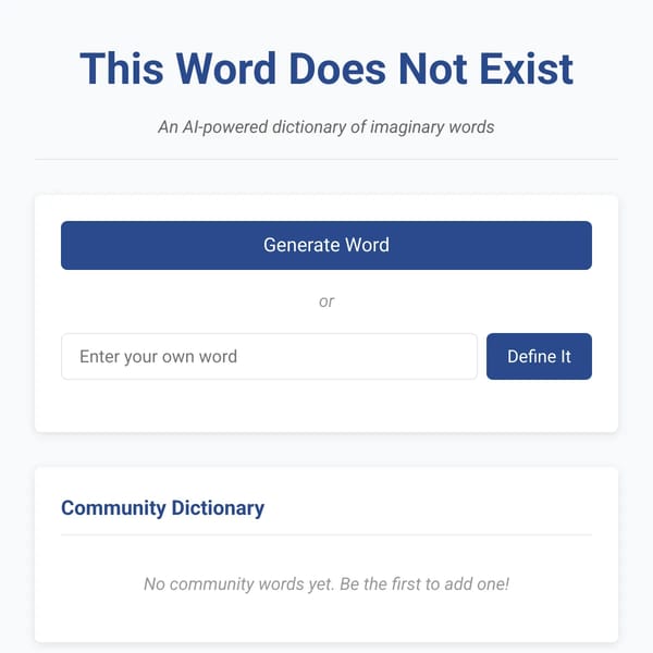 This Word Does Not Exist