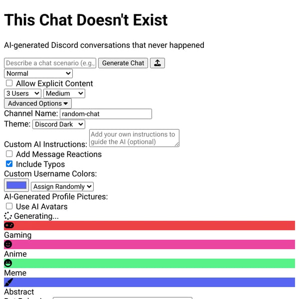 This Chat Doesn't Exist