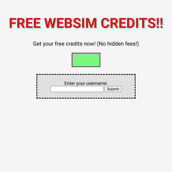 Free Websim Credits!!