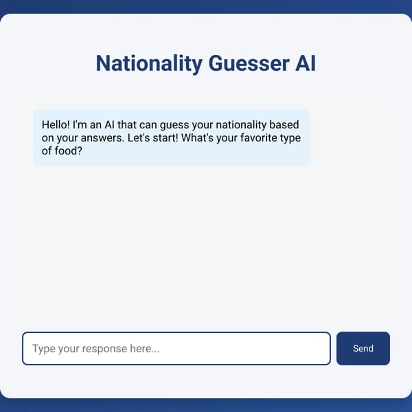 Nationality Guesser AI