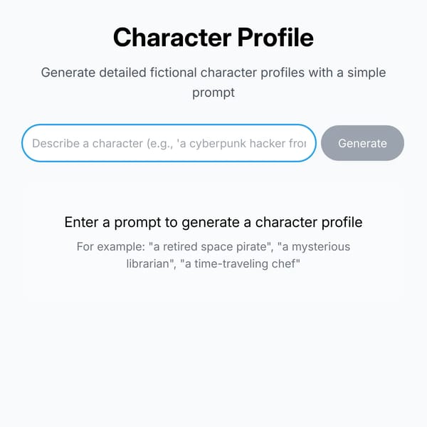 Character Profile Generator