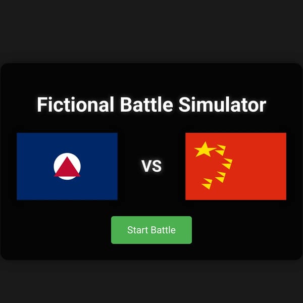Fictional battle simulator