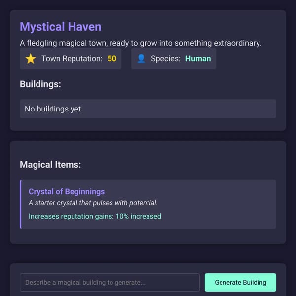 Magical Town Builder