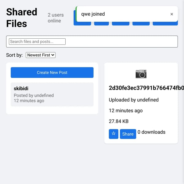 Random File Sharing Website
